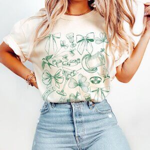 St Patrick's Day Shirt, Vintage Coquette Clover Tee